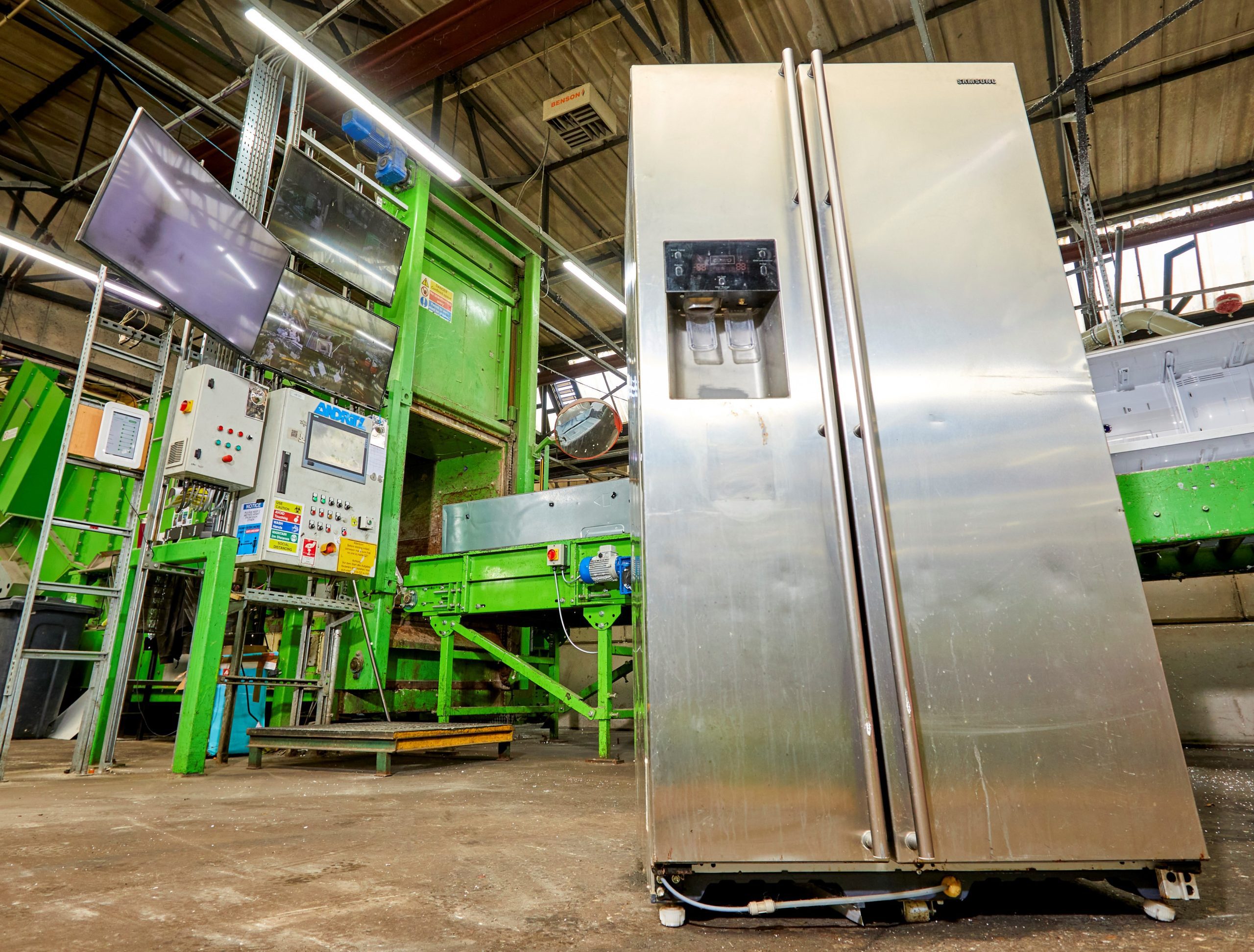 Meet the big, green fridgecrunching machine that's just munched it's