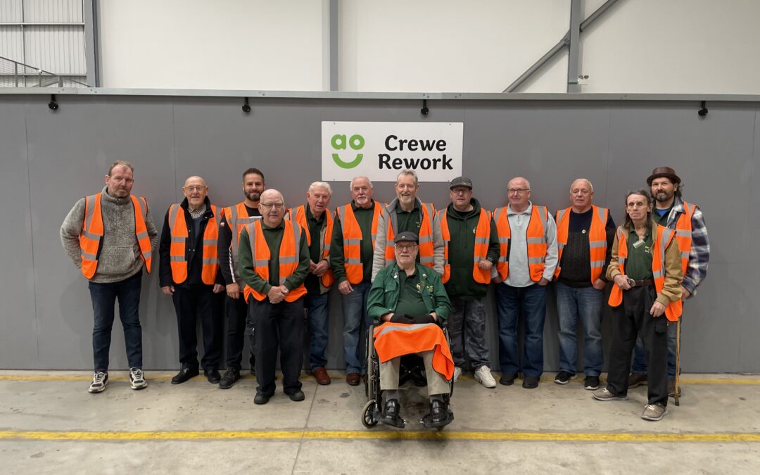 AO welcomes Men in Sheds group to its Crewe Warehouse