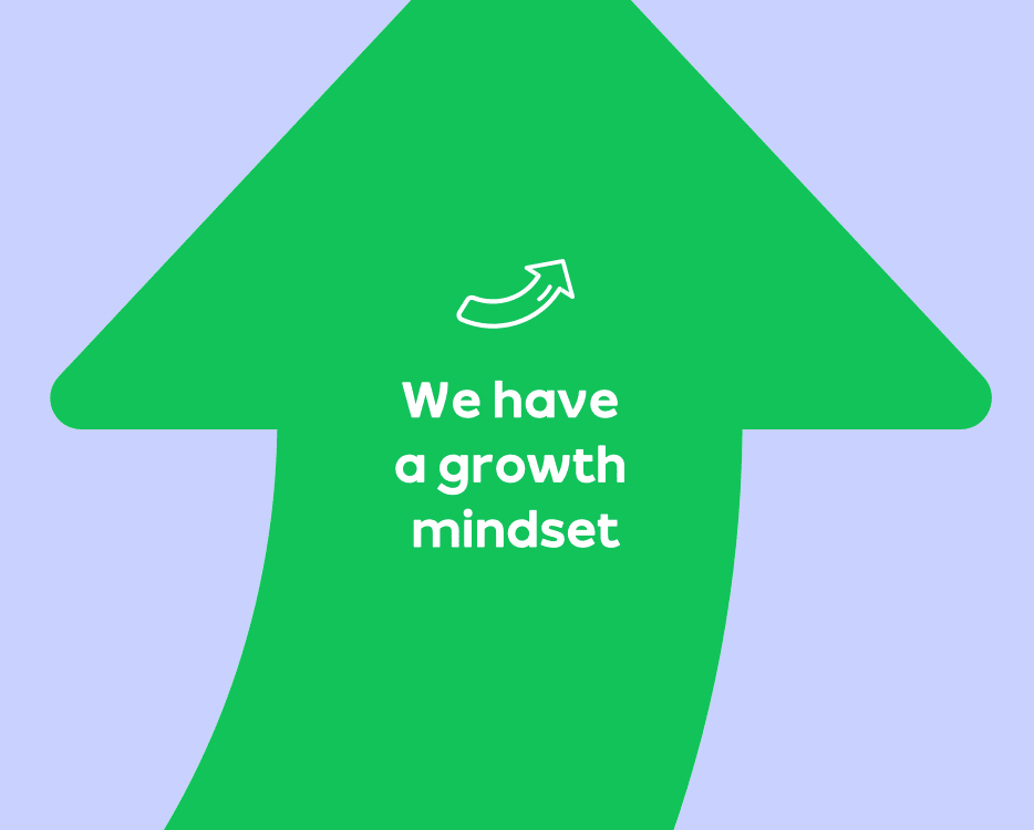 We have a growth mindset We have a growth mindset