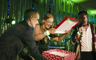 AO employees unwrap over £20k in gifts at spectacular work Christmas party