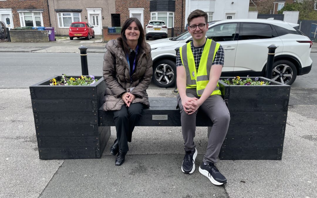 AO donates bench planters made from recycled fridges to UK fly tipping hotspots